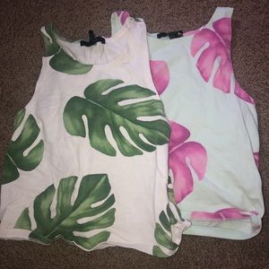 cropped tank tops set